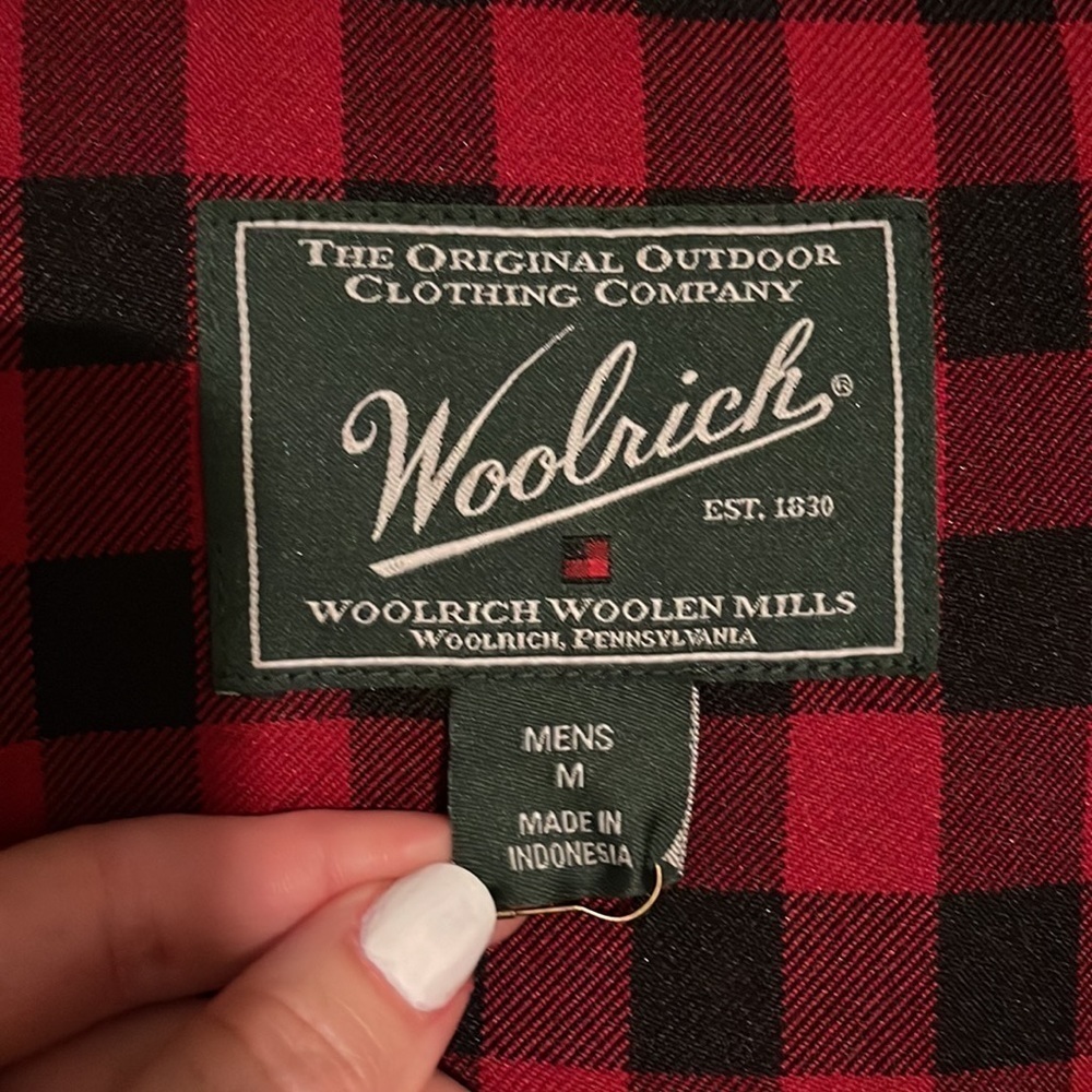 WOOLRICH Mens Navy Puffer coat M - Picture 4 of 7